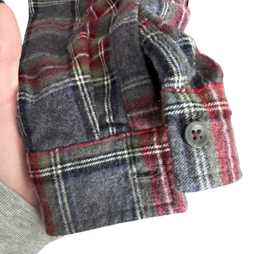 26. L.L. Bean Scotch Plaid Hooded Flannel Shirt Jacket – Size XL Relaxed Fit - Picture 4 of 5